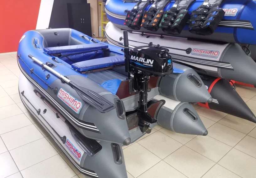 КОМПЛЕКТ ЛОДКА MISHIMO LITE 315 + МОТОР 5л.с в Магнитогорске