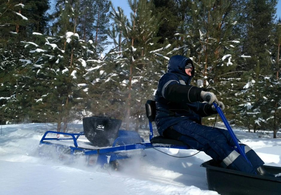 Мотобуксировщик толкач Альбатрос-XL8 с модулем. С фарой, тележки в Магнитогорске
