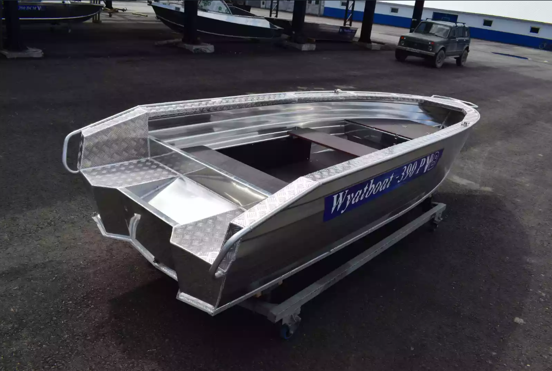 Алюминиевая лодка Wyatboat-390Р Увеличенный борт в Магнитогорске