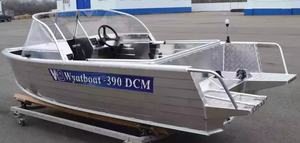 Алюминиевая лодка Wyatboat-390 DCM Увеличенный борт в Магнитогорске