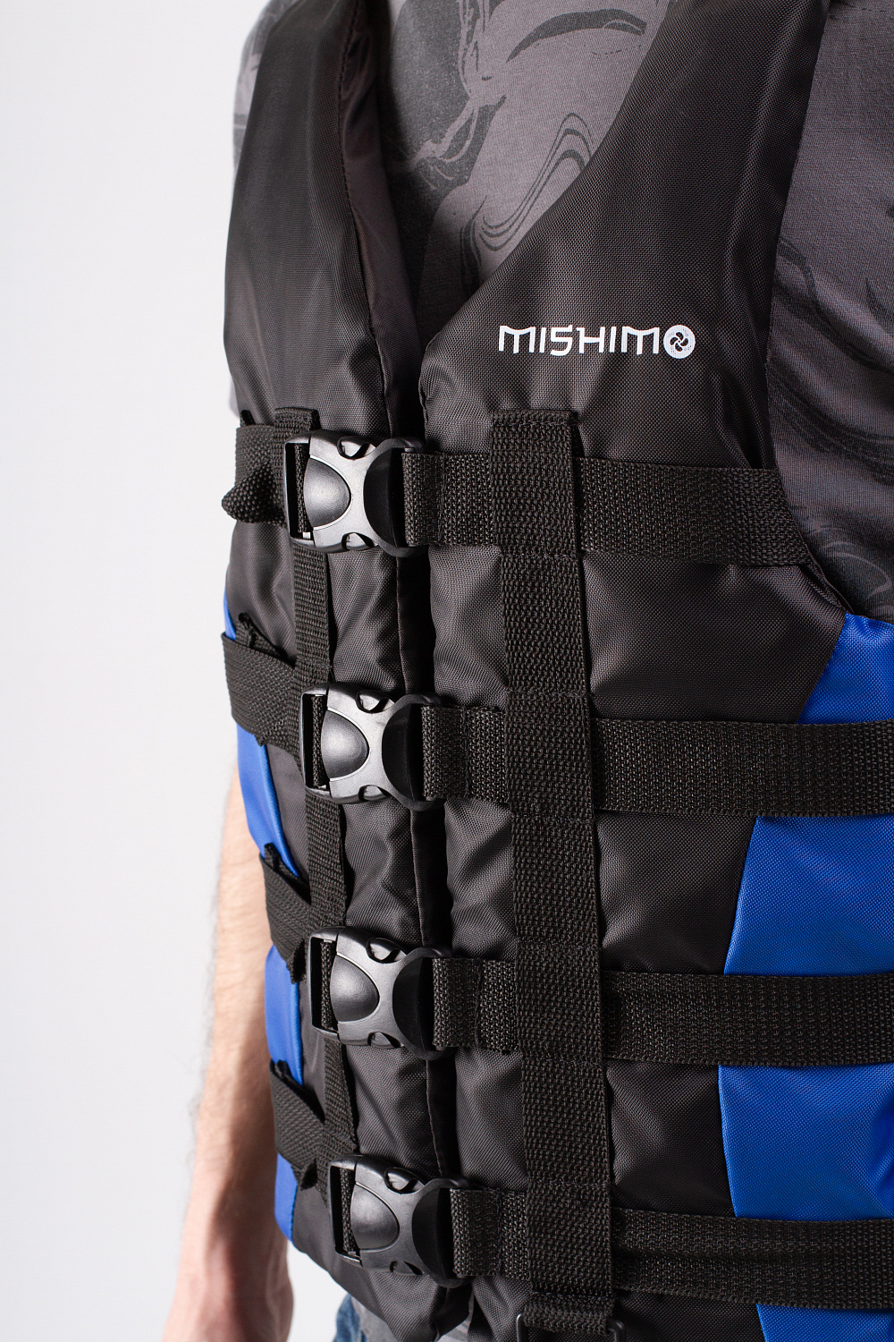 Жилет спасательный MISHIMO PRO Премиум качества Черно-синий в Магнитогорске