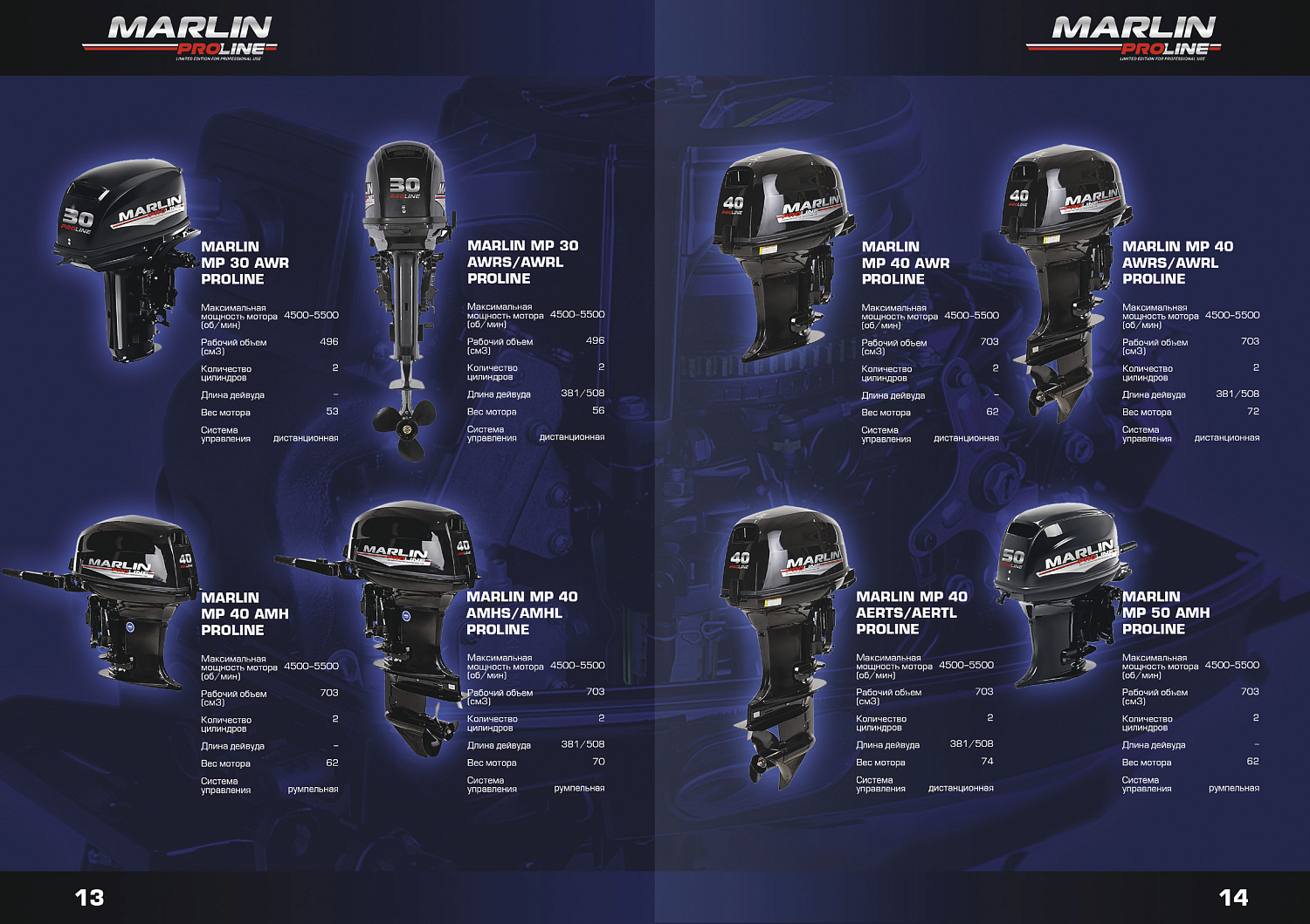 Лодочный мотор MARLIN PROLINE MP 50 AMHS в Магнитогорске