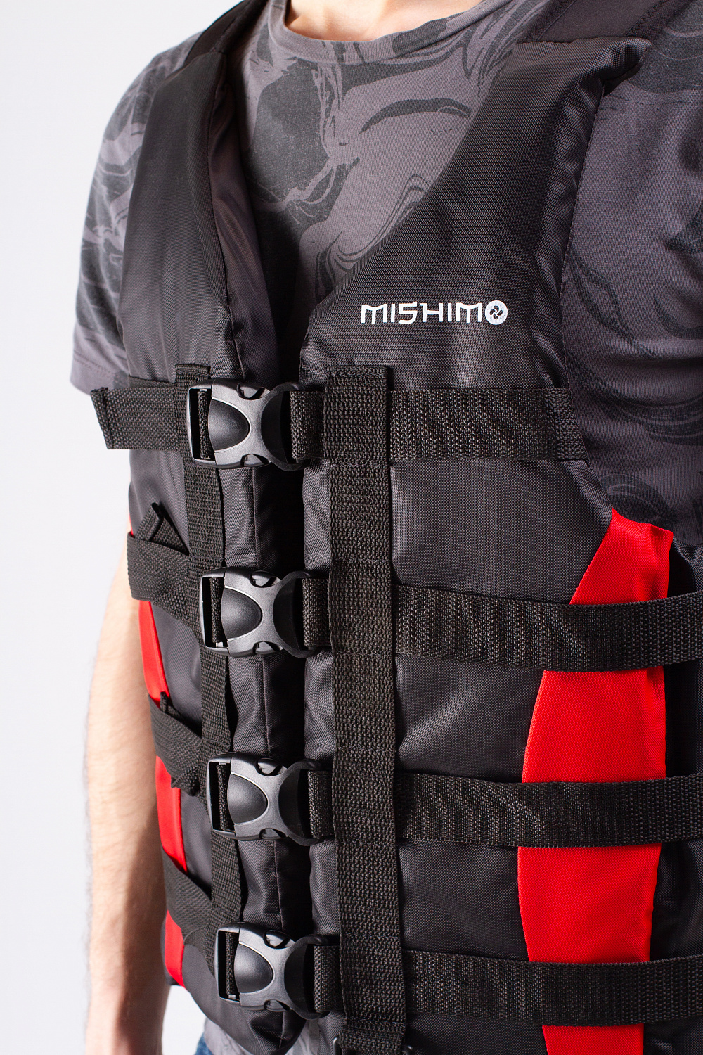 Жилет спасательный MISHIMO PRO Премиум качества Черно-красный в Магнитогорске